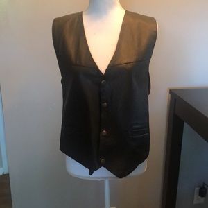 Vintage satrel leather vest